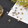Unicraftale 15Pcs 3 Colors Stainless Steel Textured Beads STAS-UN0021-01-3