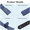 CHGCRAFT 4Pcs 4 Colors Polyester No Buckle Invisible Elastic Stretch Belt AJEW-CA0004-18-4