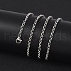 Tarnish Resistant 304 Stainless Steel Rolo Chain Necklaces NJEW-L136-07P-4