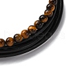 Braided Leather Multi-strand Bracelets BJEW-B096-16B-01-3