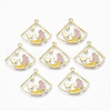 Alloy Enamel Pendants X-ENAM-S122-012-NR-2