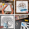 Large Plastic Reusable Drawing Painting Stencils Templates DIY-WH0172-685-4