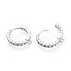 Brass Hoop Earring Findings KK-N267-34P-3