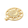 Rack Plating Brass Micro Pave Cubic Zirconia Pendants X-KK-B068-04G-4