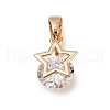 Brass Micro Pave Cubic Zirconia Pendants KK-E795-03KCG-02-1