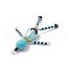Glass Seed Beaded Little Skeleton Figure Pendants PALLOY-MZ00761-5