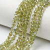 Electroplate Glass Beads Strands EGLA-A034-T4mm-K15-1