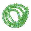 Imitate Austrian Crystal Bicone Frosted Glass Beads Strands EGLA-A039-T3mm-MB03-2