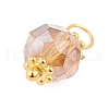 Electroplate Faceted Glass Charms PALLOY-JF00454-M-3