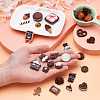 Beadthoven 100Pcs 25 Style Resin Cabochons CRES-BT0001-02-10