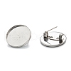 304 Stainless Steel Brooch Cabochon Settings STAS-G250-04P-B-3