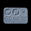 Heart Shape Quicksand DIY Silicone Mold DIY-K073-10B-4