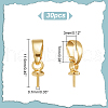   30Pcs Brass Cup Peg Bails KK-PH0009-34-2
