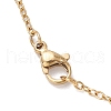 Glass Seed Beaded & Imitation Pearl Flower Pendant 304 Stainless Steel Cable Chain Necklaces for Women NJEW-MZ00115-05-5