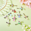 Angel Glass & Acrylic Pendant Decoration HJEW-TAC0051-13