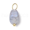 20Pcs Opaque Baking Painted Crackle Glass Charms PALLOY-JF03952-06-2