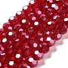 Electroplate Transparent Glass Beads Strands EGLA-A035-T10mm-A01-1