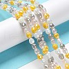 Electroplated Glass Beads Strands GLAA-B013-01B-2
