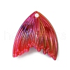 Grandient Color Opaque Resin Pendants RESI-WH0026-74G-2