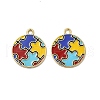 Alloy Enamel Pendants ENAM-J650-02G-01-3