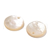 Natural White/Black Shell Carved Pendants SSHEL-D084-01B-2