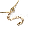 PVD Vacuum Plating 304 Stainless Steel Round Snake Chain Necklace with Lobster Claw Clasps STAS-P045-11G-A-3