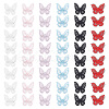 CRASPIRE 48Pcs 6 Colors Lace Butterfly Alligator Hair Clips PHAR-CP0001-15-1