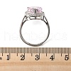 925 Sterling Silver Pave Cubic Zirconia Finger Rings RJEW-C138-01B-02-4