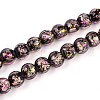 Handmade Foil Glass Beads Strands FOIL-N029-05A-1