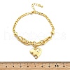 Brass Micro Pave Clear Cubic Zirconia Charm Bracelets BJEW-U020-17G-5