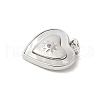 Brass Pave Natural White Shell Pendants KK-S522-22P-2