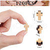 UNICRAFTALE 120Pcs Natural Wooden Beads WOOD-UN0001-11-4