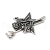304 Stainless Steel Big Pendants STAS-R121-03AS-3