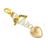Angel ABS Plastic Imitation Pearl Pendant Decorations HJEW-JM02859-01-4