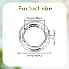 GOMAKERER 6Pcs 304 Stainless Steel Spring Gate Rings STAS-GO0001-20P-2