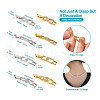 8Pcs 8 Styles Brass Clear Cubic Zirconia Watch Band Clasps ZIRC-TA0001-17-4