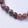 Natural  Rhodonite Beaded Stretch Bracelets BJEW-I253-8mm-26-3