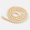 Electroplate Opaque Solid Color Glass Beads Strands EGLA-A034-P8mm-L14-2