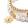 Synthetic Hematite & Polymer Clay Heishi Beads Stretch Bracelets Set BJEW-JB07383-01-4