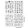 Globleland 4 Sheets 4 Styles PVC Plastic Stamps DIY-GL0004-86D-6