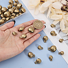 CHGCRAFT 40Pcs 4 Styles Brass Bell Pendants KK-CA0002-54-3