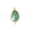 Natural Aventurine Connector Charms PW-WG24A41-01-1