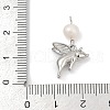 Natural Cultured Freshwater Pearl & Brass Pendants KK-U062-17P-3