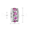 TINYSAND Rhodium Plated 925 Sterling Silver European Beads TS-C-192-2