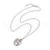 Crystal Stone Cage Pendant Necklaces NJEW-JN04755-03-1