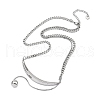 Moon & Round 304 Stainless Steel Pendant Necklaces NJEW-P318-02P-3