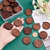 SUPERFINDINGS 30Pcs 5 Style Wooden Pendant Cabochon Settings WOOD-FH0001-95-3