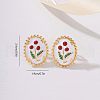 Oval Alloy Clip-on Earrings JF4361-1-3