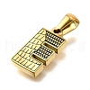 Golden 304 Stainless Steel Pendants STAS-K300-01G-E-2