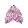 Grandient Color Opaque Resin Pendants RESI-WH0026-74K-2